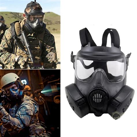 Aliexpress Buy M50 Tactical Gas Mask Dual Fan Anti Fog Face