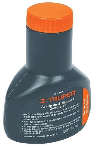 Aceite Para Motor De Dos Tiempos 4 Oz ACT 2T 4 17624 Truper CARTEGOMART