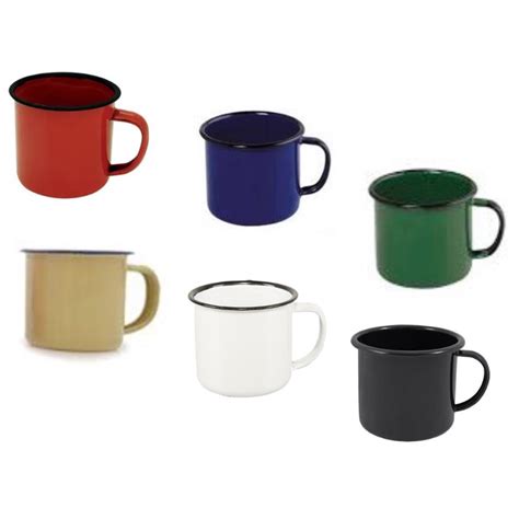 Caneca Esmaltada Agata Retrô 90ml 150ml 350ml 750ml Escorrega o