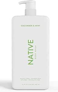 Native Body Wash For Women Men Sulfate Free Paraben Free Dye Free