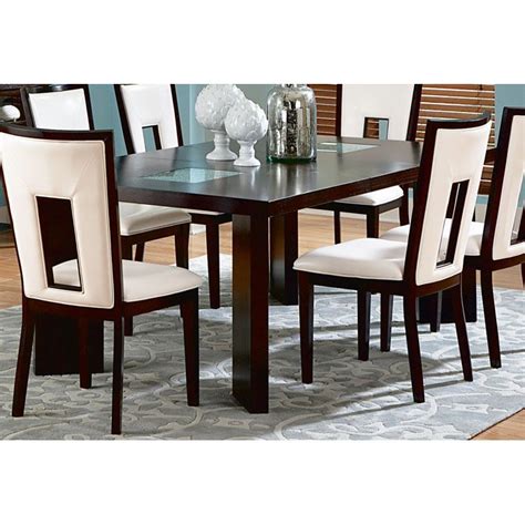 Delano 7 Piece Contemporary Dining Set In Espresso Dcg Stores