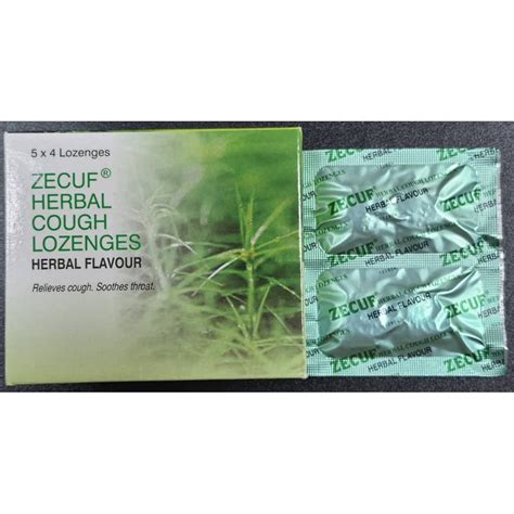 Zecuf Herbal Cough Lozenges 4s X 5 Strips Shopee Malaysia