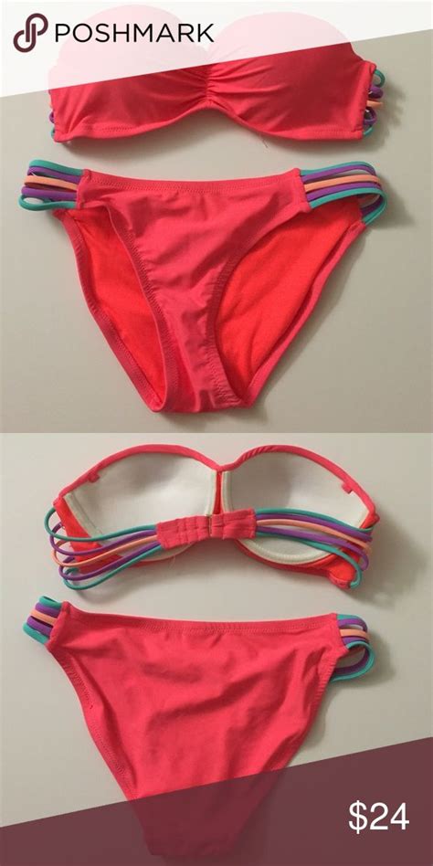 Strapless Bikini Set Worn Only Once Is In Excellent Condition