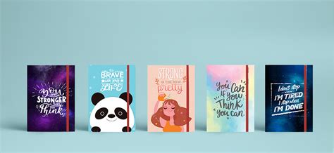 notebook cover designs galaxy-panda-quotes-rabbit-girl :: Behance