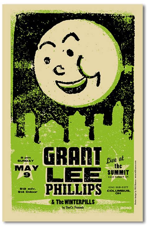 Grant Lee Phillips of Grant Lee Buffalo Silkscreen Print Screenprinted ...