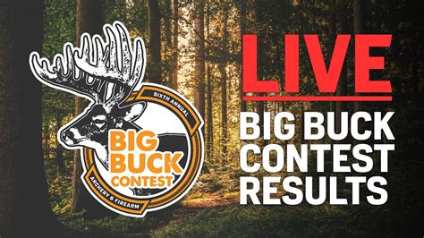 Live Big Buck Contest Results Youtube