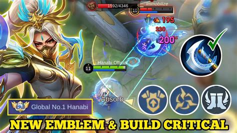 Hanabi New Emblem Build Critical Tersakit Damagenya Gak Ngotak