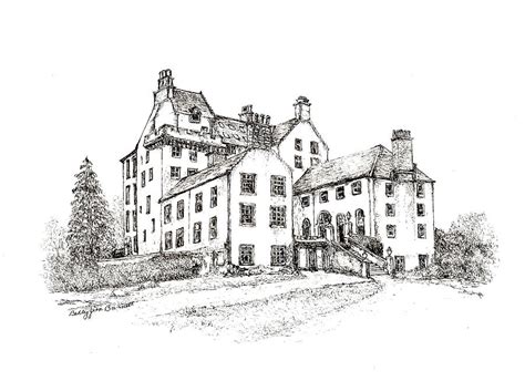 Grant Castle Scotland Drawing by Betty Jean Burnett