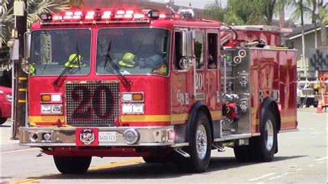 LACoFD Engine 20 Squad 20 Reserve Responding YouTube