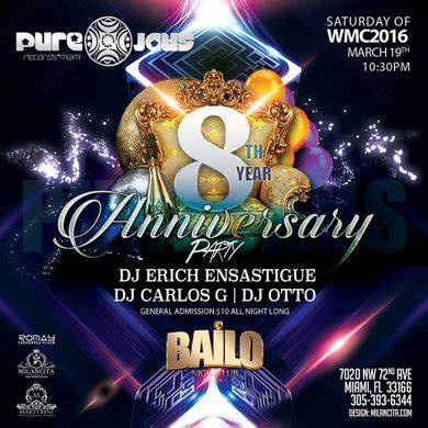 Erich Ensastigue DJ CARLOS G Pure Jaus 8 Aniversary MIAMI By Erich