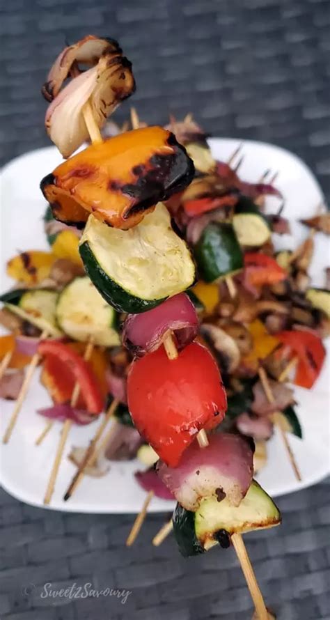 Grilled Marinated Veggie Skewers Sweet2savoury