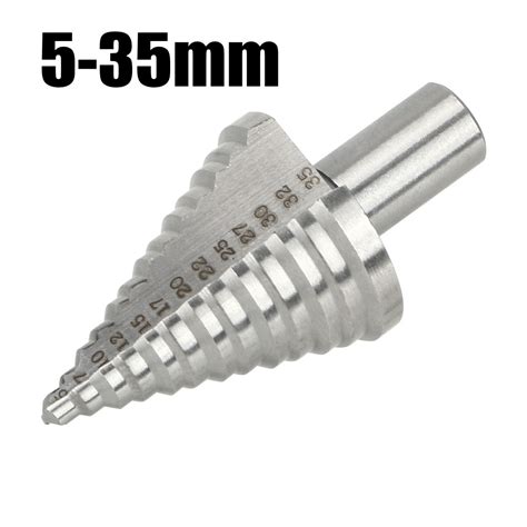 6PCS HSS Steel Titanium Coated Step Drill Bit Hole Cutter 4 32mm Metal