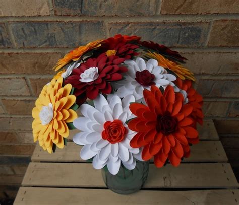 Gerbera Daisy Bouquet YOUR CHOICE of COLORS. Paper Flowers. | Etsy