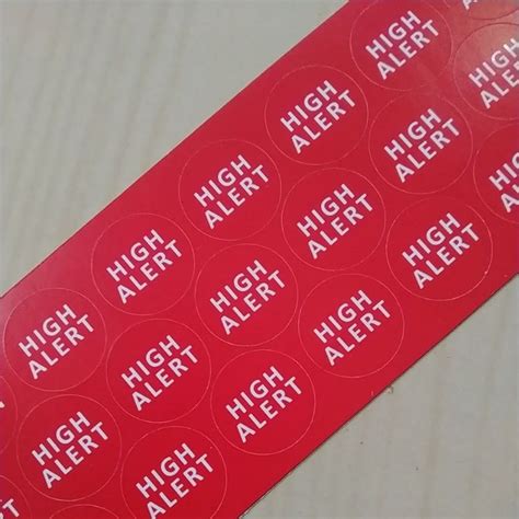 Jual Stiker Label Lasa Dan High Alert Diameter 24 Cm Shopee Indonesia