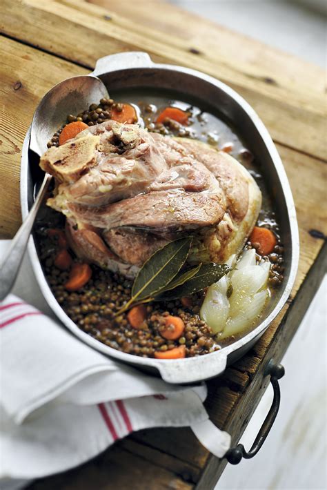 Cocotte De Jarret De Porc Demi Sel Aux Lentilles Recette Cuisine