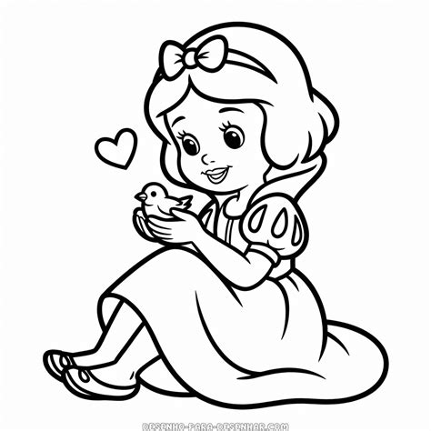 Desenhos da Branca de Neve para Desenhar | Desenho Para Desenhar