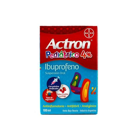 Actron Pediátrico 4 Ibuprofeno Frasco de 100 ml suspensión oral