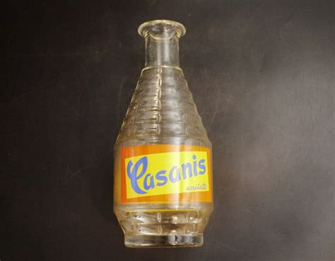 French Pastis Casanis Vintage Glass Carafe Vinterior