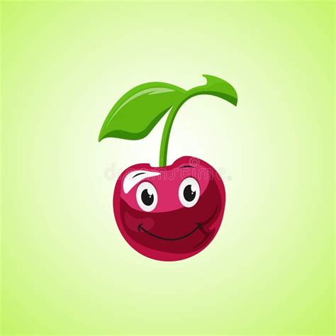 Smiling Cherry Cartoon Face Stock Illustrations 457 Smiling Cherry