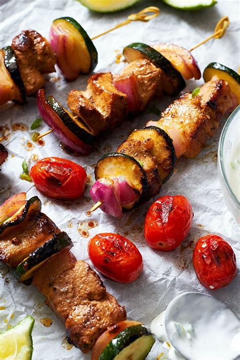 Grilled Fajita Zucchini Pork Kebabs Recipe — Eatwell101