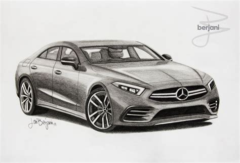 Mercedes-Benz CLS pencil drawing - Berjani - Drawings & Illustration ...