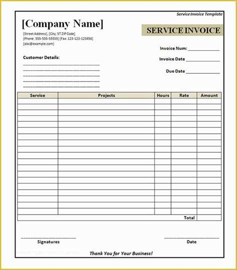 Free Printable Work Order Invoice