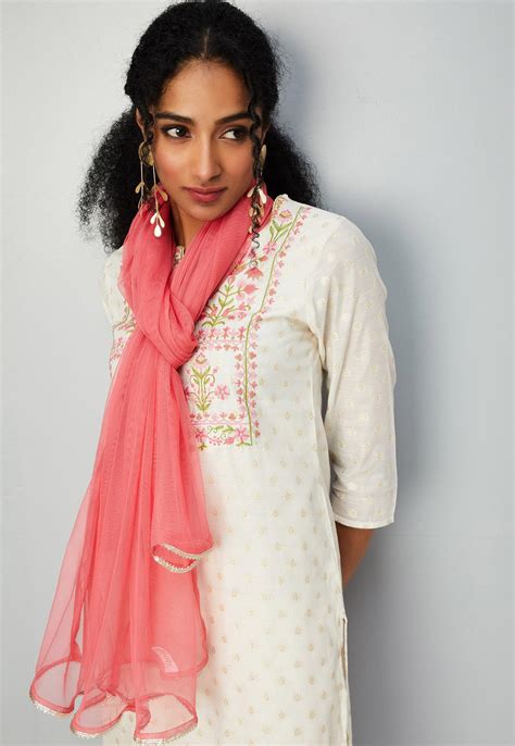 Buy Women Embroidered Kurta Set With Dupatta Online At Just Rs