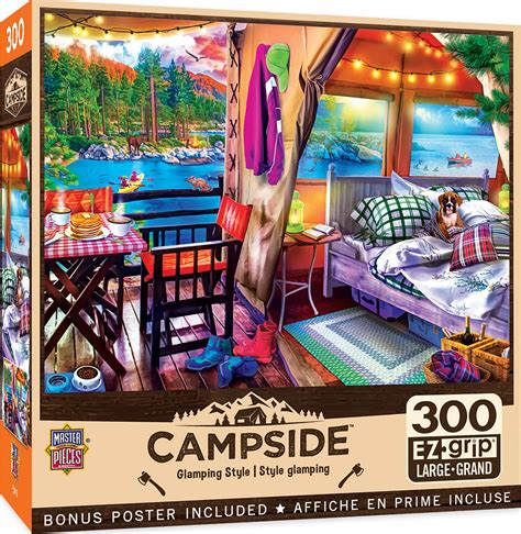 MasterPieces 300 Piece EZ Grip Jigsaw Puzzle Glamping Style 18 X24