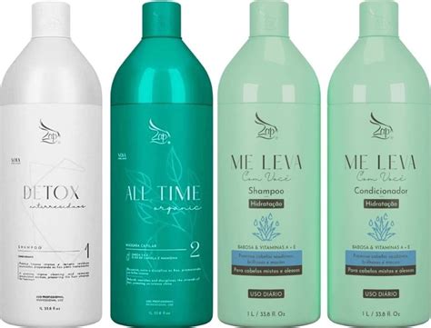 Zap Kit All Time Organic Kit Shampoo E Condicionador Babosa X Litro