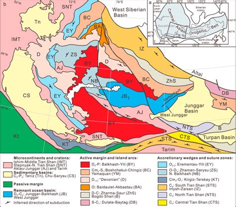 A Simplified Sketch Map Of The Central Asian Orogenic Belt Modified