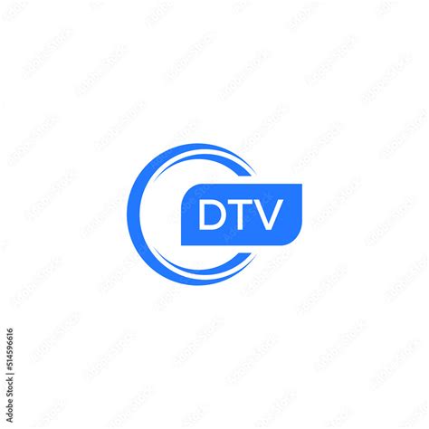dtv letter design  logo  icondtv typography  technology
