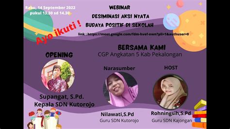 Webinar Aksi Nyata Budaya Positif Modul 1 4 Nilawati S Pd SD YouTube