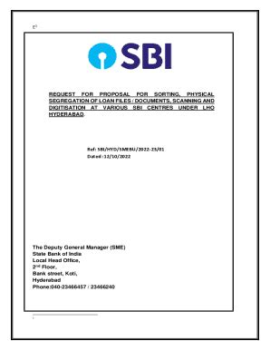 Fillable Online Rfp For Scanning And Digitization Of Sme Loan Documents