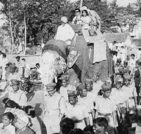 Savitri and Gemini Ganesan Elephant ride