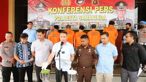 Polresta Samarinda Narkoba Polresta Samarinda Menggelar Press Release