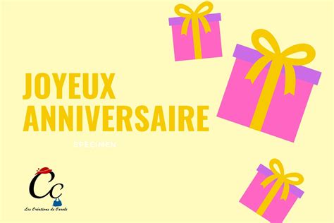 Carte Cadeau “Joyeux Anniversaire” Virtuelle (Valable 1 an) – Les ...