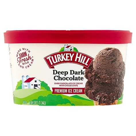 Turkey Hill Deep Dark Chocolate Premium Ice Cream 1 44 Qts Shoprite