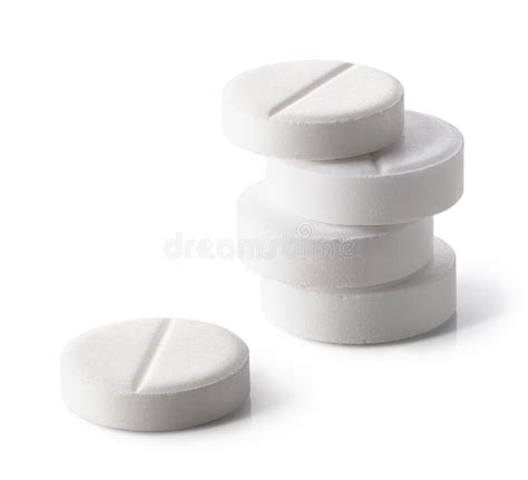 Stack Of White Round Pills Or Tablets Stock Photo Image Of Couple