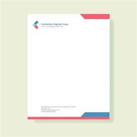 Glue Bound Printed Paper Letterhead At Piece In New Delhi Id