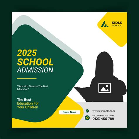 A Poster For A School Admission Company That Says 2025 School Admission