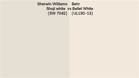 Sherwin Williams Shoji White Sw Vs Behr Ballet White Ul