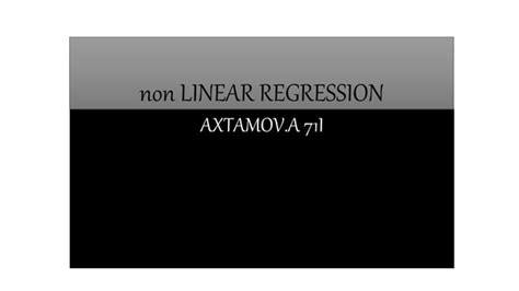 Non Linear Regression Free Ppt Statistics Ppt