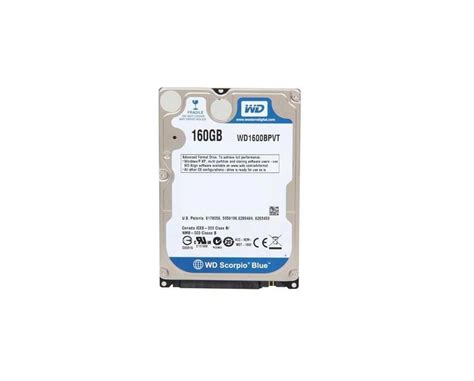 WD1600BPVT Western Digital Scorpio Blue 160GB SATA Hard Drive