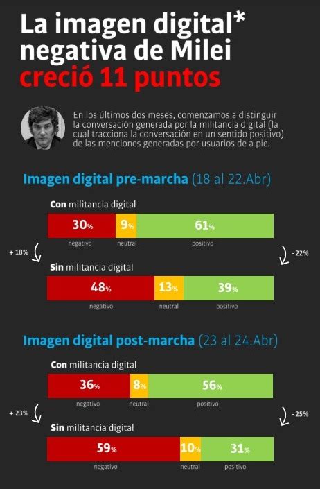 La Imagen Digital Negativa De Milei Creci Tras La Marcha