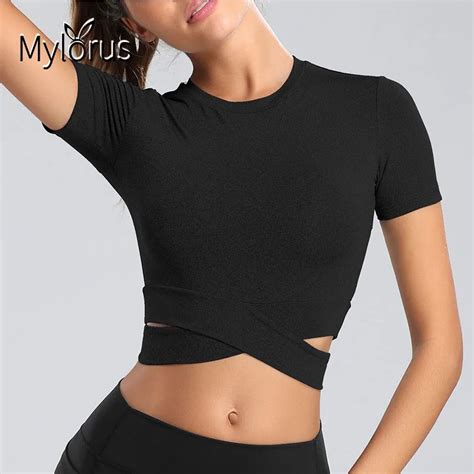 Vrouwen Sport Top Sexy Crop Tops Vrouwen Yoga T Shirts Vrouwen Korte