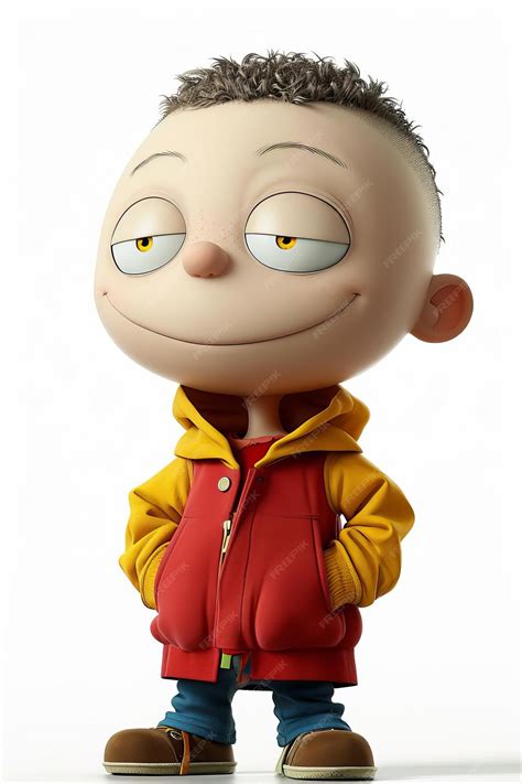 Funny Stewie Griffin Isolated On White Background Premium Ai