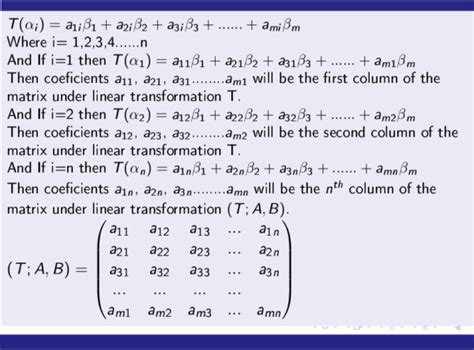 Matrix Representation Of A Linear Transformation Postnetwork Academy