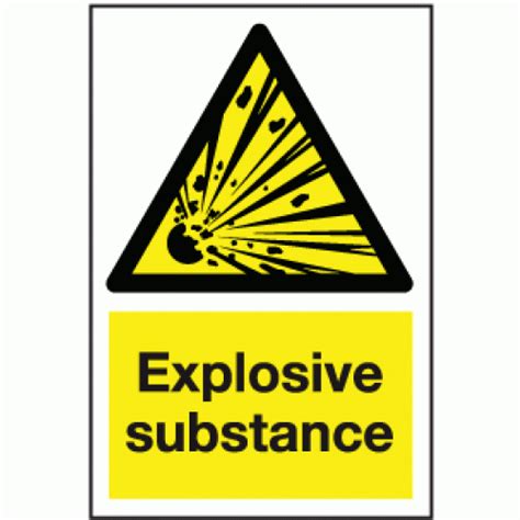 Explosive substance sign