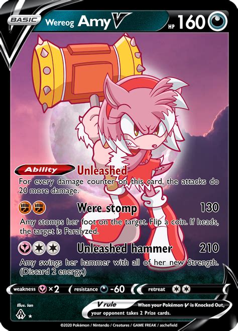 Werehog Amy V Card By Skymemes On Deviantart