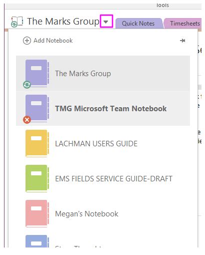 Microsoft Office Share Or Send A Onenote Notebook The Marks